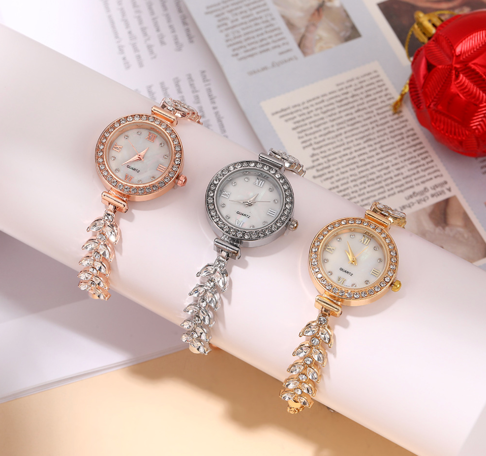 Crystal-Embellished Quartz Watch