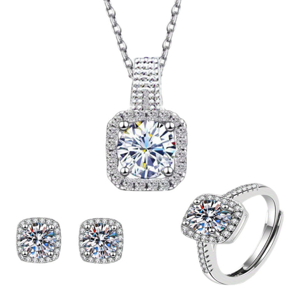 Elegant Silver Jewellery Set